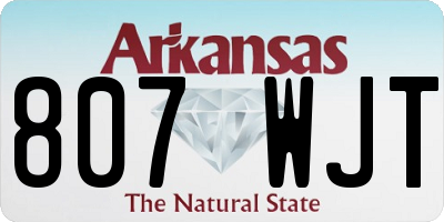 AR license plate 807WJT