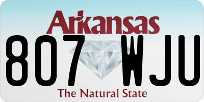 AR license plate 807WJU