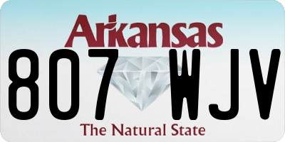 AR license plate 807WJV
