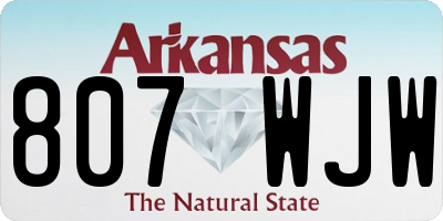 AR license plate 807WJW