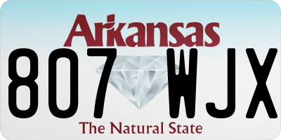 AR license plate 807WJX