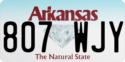AR license plate 807WJY