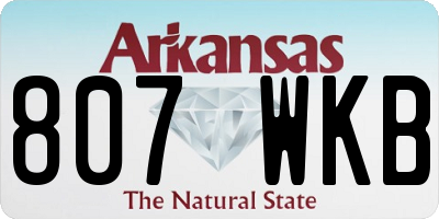 AR license plate 807WKB