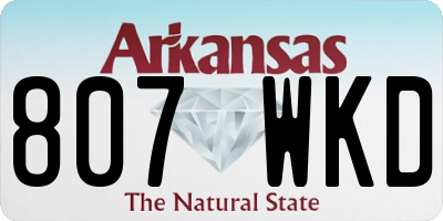 AR license plate 807WKD