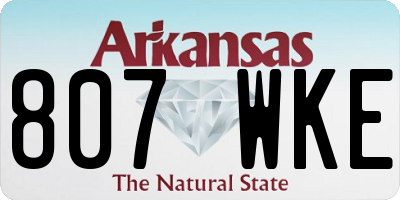 AR license plate 807WKE