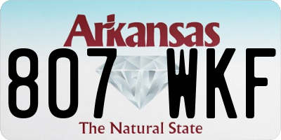 AR license plate 807WKF