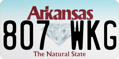 AR license plate 807WKG