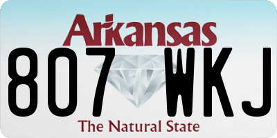 AR license plate 807WKJ