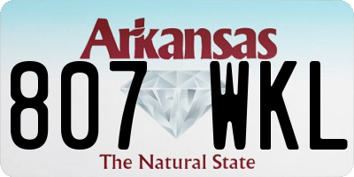 AR license plate 807WKL