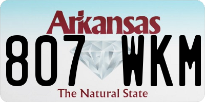 AR license plate 807WKM