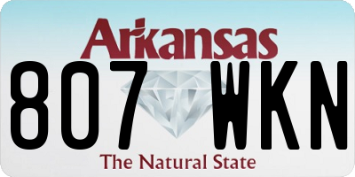 AR license plate 807WKN