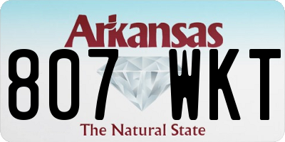 AR license plate 807WKT