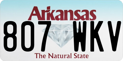 AR license plate 807WKV