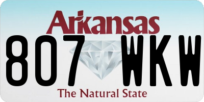 AR license plate 807WKW