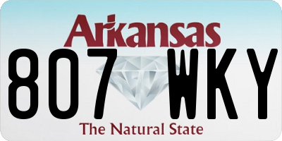 AR license plate 807WKY