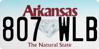 AR license plate 807WLB