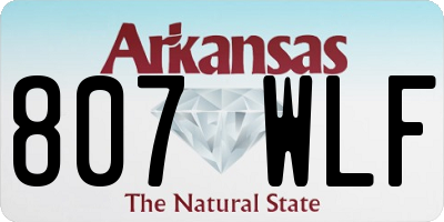 AR license plate 807WLF