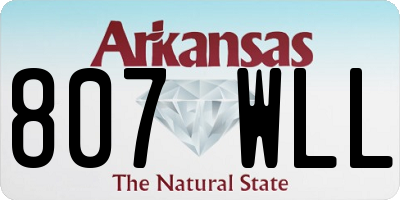 AR license plate 807WLL