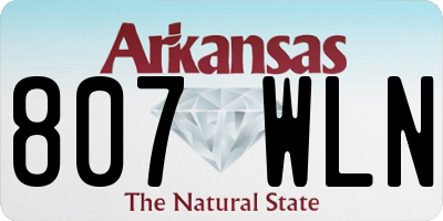 AR license plate 807WLN