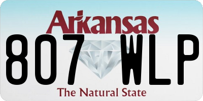 AR license plate 807WLP