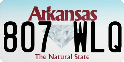AR license plate 807WLQ