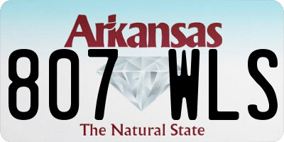 AR license plate 807WLS