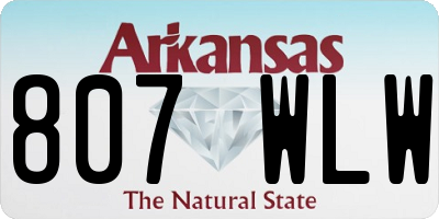 AR license plate 807WLW