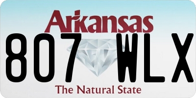AR license plate 807WLX