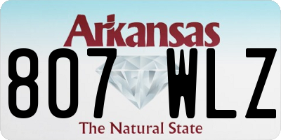 AR license plate 807WLZ