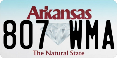 AR license plate 807WMA