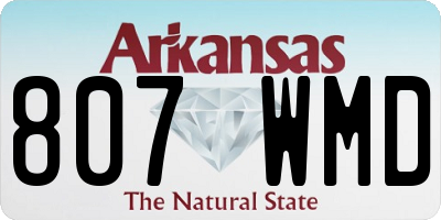 AR license plate 807WMD