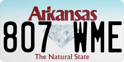 AR license plate 807WME