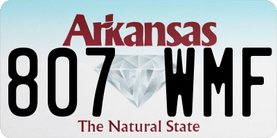 AR license plate 807WMF