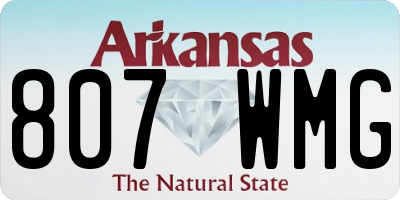 AR license plate 807WMG