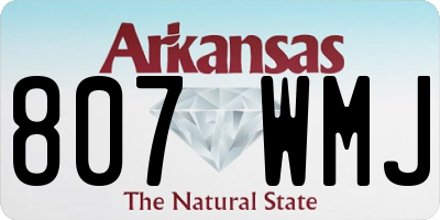 AR license plate 807WMJ
