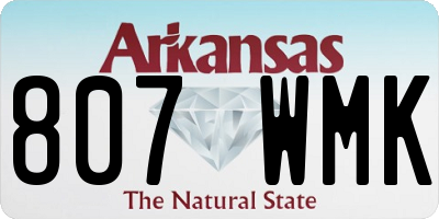 AR license plate 807WMK