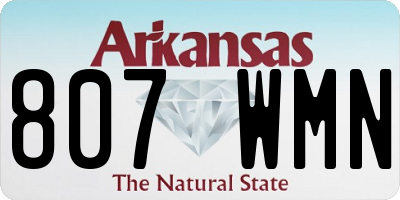 AR license plate 807WMN