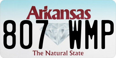 AR license plate 807WMP