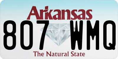 AR license plate 807WMQ