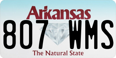 AR license plate 807WMS