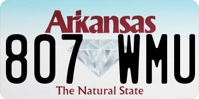 AR license plate 807WMU