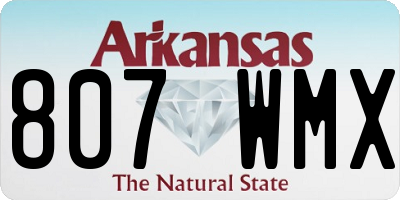 AR license plate 807WMX
