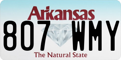 AR license plate 807WMY