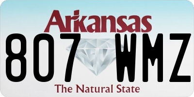 AR license plate 807WMZ