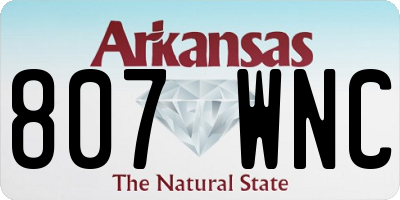 AR license plate 807WNC