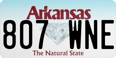 AR license plate 807WNE