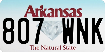 AR license plate 807WNK