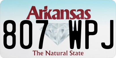 AR license plate 807WPJ