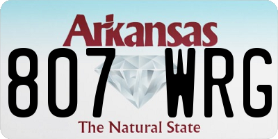 AR license plate 807WRG