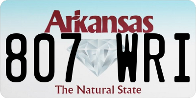 AR license plate 807WRI